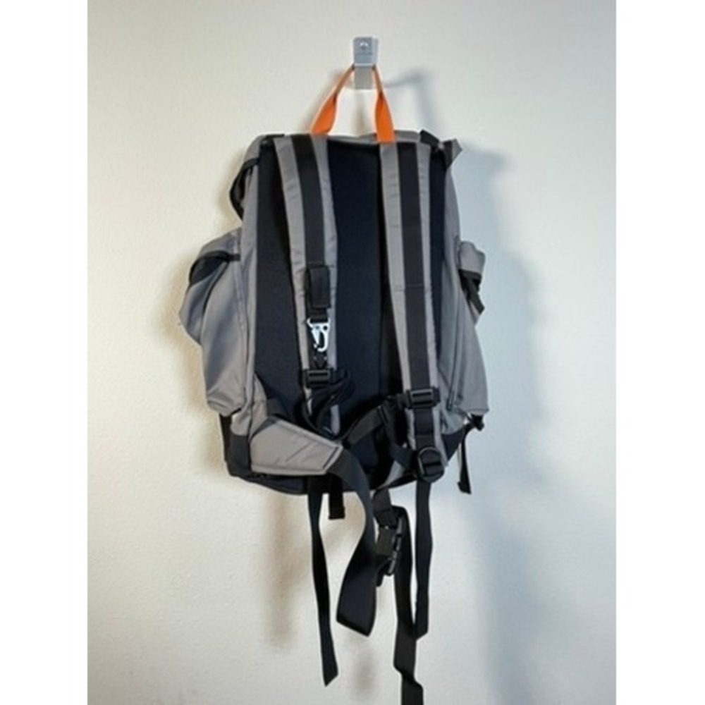 LL Bean Rucksack Backpack Unisex Large Grey Orange Gorpcore Hiking Utility Bag
